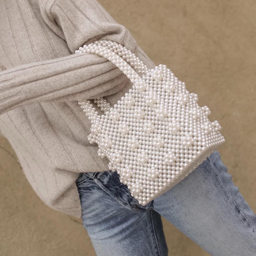 PEARL BAG - wedding clutch - tote